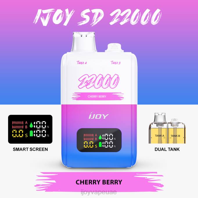 iJOY SD 22000 يمكن التخلص منه 64HJ150 التوت والكرز | iJOY Disposable Vape