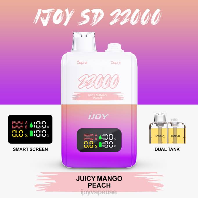 iJOY SD 22000 يمكن التخلص منه 64HJ156 عصير المانجو والخوخ | iJOY Vape Flavors